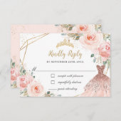 赤面エレガントフローラプリンセスグーンキンセアニラ 出欠カード (正面/裏面)