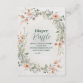 赤面エレガントフローラベビー開花おむつラッフル エンクロージャーカード (正面)