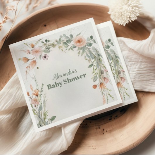 赤面エレガントフローラベビー開花 スタンダードカクテルナプキン