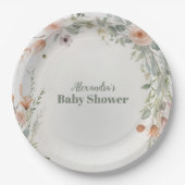 赤面エレガントフローラベビー開花 ペーパープレート (正面)