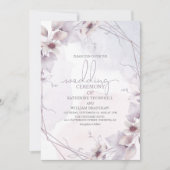 赤面エレガントフローラボホ結婚式招待状 招待状 (正面)