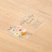 赤面エレガントフローラマザーズデイブランチ アクリル招待状 (レイダウン)