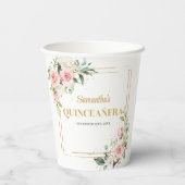 赤面エレガントフローラユーカリ金ゴールドキンセアニェラ 紙コップ (裏面)