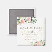 赤面エレガントフローラ日付マグネットの保存 マグネット (正面/裏面)