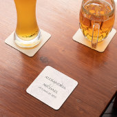 赤面エレガントフローラ書道スクリプトのアンパサンド スクエアペーパーコースター