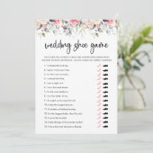 赤面エレガントフローラ結婚のシューゲームカード 招待状 (スタンド正面)