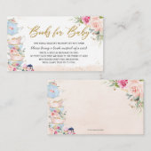 赤面エレガントフローラ高茶パーティー書籍ベビー エンクロージャーカード (正面/裏面)