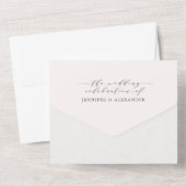 赤面エレガントフローラ&ユーカリ結婚ス オールインワン招待状 (裏面)