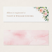 赤面エレガントブライダルシャワーレジストリ挿入カード (正面&裏面)