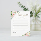 赤面エレガントブライダルシャワー日付ナイトアイデスIDカード (スタンド正面)