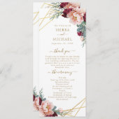 赤面エレガントブルゴーニュフローラ結婚金ゴールド プログラム (正面/裏面)