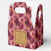 赤面エレガントブルゴーニュ金ゴールド結婚ズサンキューボックス フェイバーボックス (オープン)