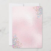 赤面エレガントホロモダングラフィグリッター金属 招待状 (裏面)