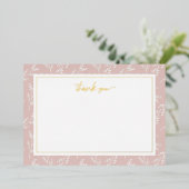 赤面エレガントボタニカルサンキューフォイルノートカード 箔シーズンカード (立ち正面)