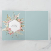 赤面エレガントボヘミアンフローラブライダルシャワー カード (内部)