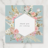 赤面エレガントボヘミアンフローラブライダルシャワー フェイバータグ (裏面)