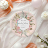 赤面エレガントボヘミアンフローラブライダルシャワー ペーパープレート