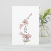 赤面エレガントマグノリア結婚式招待状 招待状 (スタンド正面)