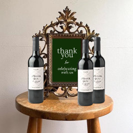 赤面エレガントヴィンテージ結婚式のお願いありがとう ワインラベル