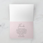 赤面エレガント卒業ありがとう写真 サンキューカード (内部)