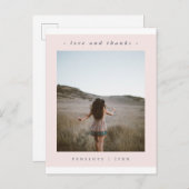 赤面エレガント卒業ありがとう写真 ポストカード (正面/裏面)