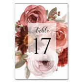 赤面エレガント及びブルゴーニュ結婚ー又はその他イベント テーブルナンバー (正面)