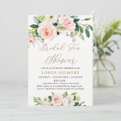 赤面エレガント水彩ブライダルティーシャワーインビタット 招待状 (スタンド正面)