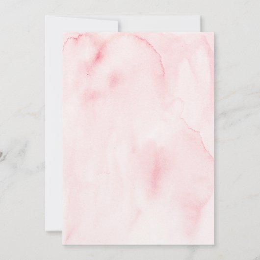 赤面エレガント水彩ブライダルティーシャワーインビタット 招待状 (裏面)