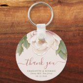 赤面エレガント牡丹フローラサンキューユー結婚式の引き出物 キーホルダー (正面)