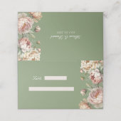 赤面エレガント牡丹折畳座席表 プレイスカード (外部開封)