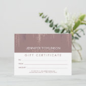 赤面エレガント紙吹雪雨模様ギフトカード (スタンド正面)