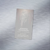 赤面エレガント紙吹雪雨模様グレー マグネット名刺 (インサイチュ)