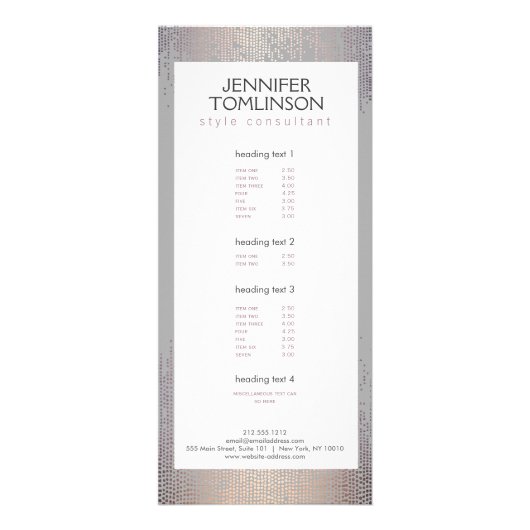 赤面エレガント紙吹雪雨模様グレー ラックカード (正面)