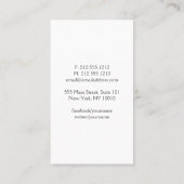 赤面エレガント紙吹雪雨模様ピンク 名刺 (裏面)