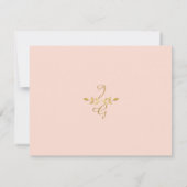 赤面エレガント金ゴールドグリーナリークライ結婚ズ詳細 招待状 (裏面)