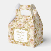 赤面エレガント金ゴールドボホ結婚式の引き出物サンキュー フェイバーボックス (正面サイド)