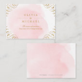赤面エレガント金ゴールド結婚書道の挿入 エンクロージャーカード (正面/裏面)