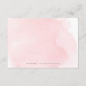 赤面エレガント金ゴールド結婚書道の挿入 エンクロージャーカード (裏面)