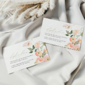 赤面エレガント&セージ緑の花ディスプレイシャワー エンクロージャーカード