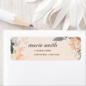 赤面オレンジ褐色の水色フローラアドレス ラベル (インサイチュ)