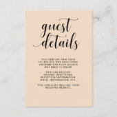 赤面カスケード |の結婚ゲスト詳細 エンクロージャーカード (正面)