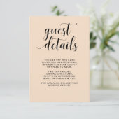 赤面カスケード |の結婚ゲスト詳細 エンクロージャーカード (スタンド正面)