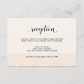 赤面カスケード |繊細なストライプ結婚披露宴 エンクロージャーカード (正面)