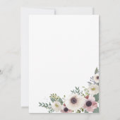 赤面カスタムアネモーンブーケ結婚式招待状 招待状 (裏面)