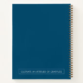 赤面カスタムコーラルピンクアクアブルーフラワーパターン ノートブック (裏面)