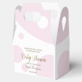 赤面カスタムピンクと白のベビーガールシャワー フェイバーボックス (オープン)
