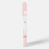 赤面カスタムピンクのペットの白い手と名前 Case-Mate iPhoneケース (裏面 / 左)