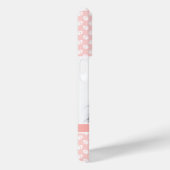 赤面カスタムピンクのペットの白い手と名前 Case-Mate iPhoneケース (裏面 / 右)