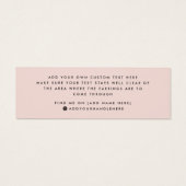 赤面カスタムピンクのロゴのスタッドイヤリングディスプレイカード (裏面)