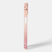 赤面カスタムピンクグリッター Case-Mate iPhoneケース (裏面 / 右)